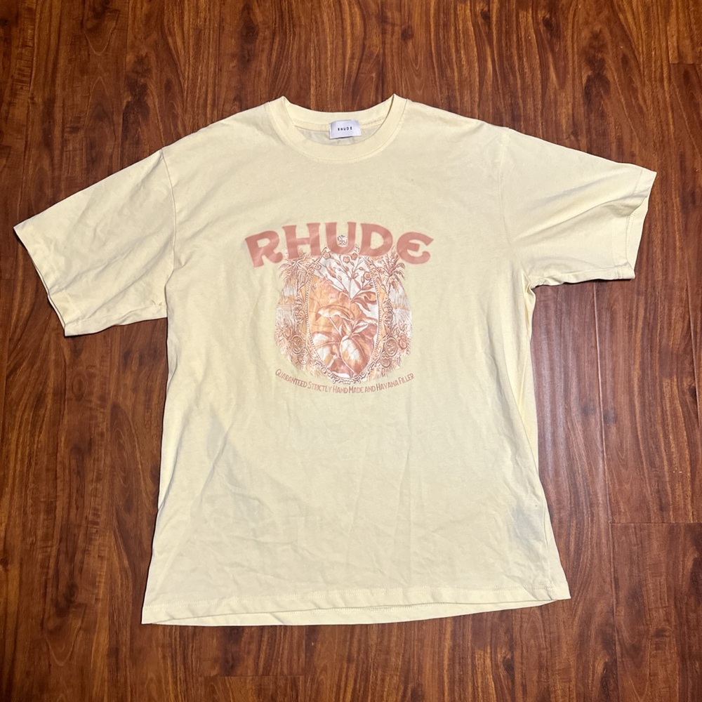 Rhude Light Yellow Graphic Tee